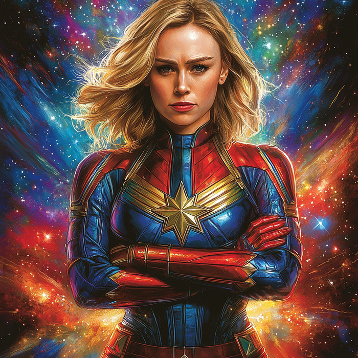 Brie Larson: Captain Marvel's Resilient Spirit Painting By Diamonds Kit