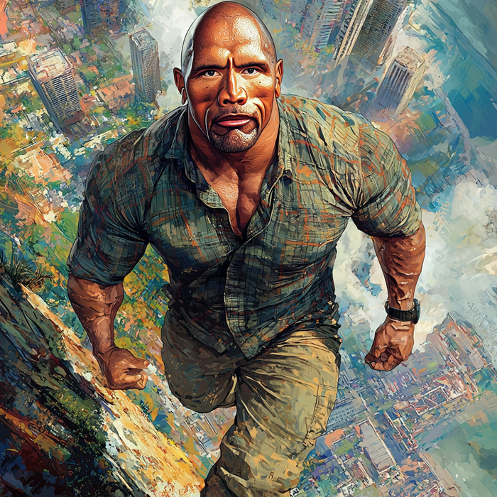 Dwayne Johnson: The Rock Of Hollywood's Action Legacy Painting By Diamonds Kit