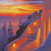 Santorini Sunset Painting Diamond Kit