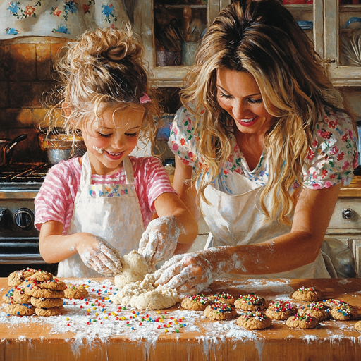 Joyful Connections: Baking Sweet Treats Together Diamonded Painting Kits