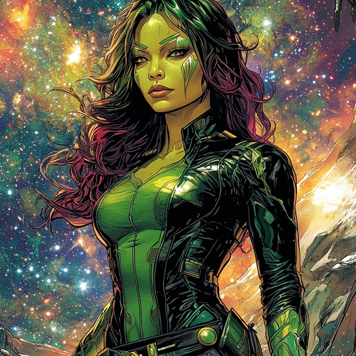 Zoe Saldana: The Guardian Of Cosmic Adventures Painting By Diamonds Kit