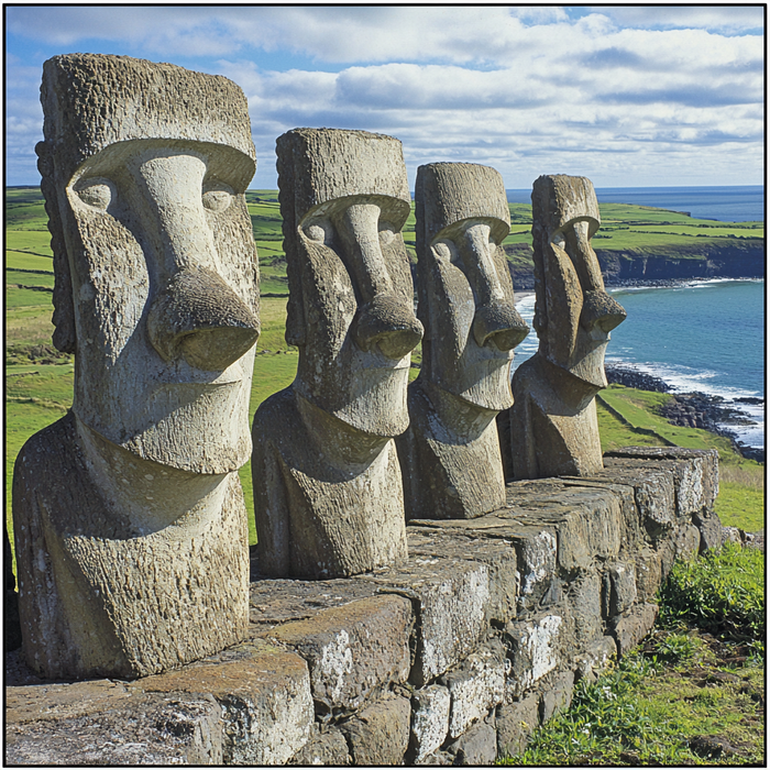 Moai Statues - Easter Island Paint By Diamonds