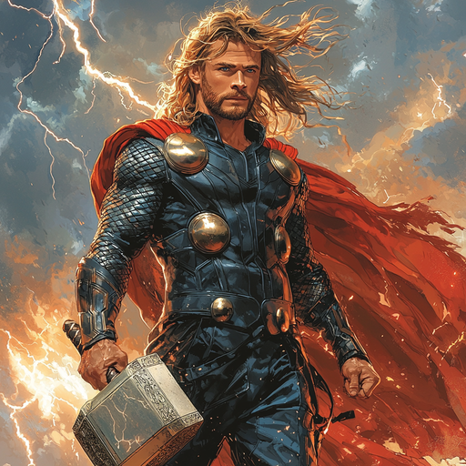 Chris Hemsworth: The Mighty Thunder Of Thor Painting By Diamonds Kit