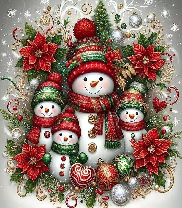 Christmas Snowman Family Diamond Art Kit