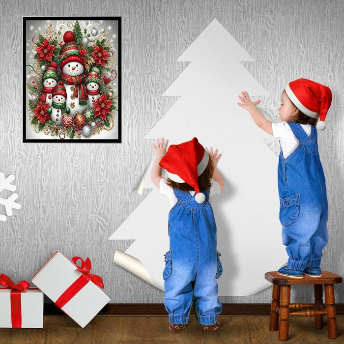 Christmas Snowman Family Diamond Art Kit