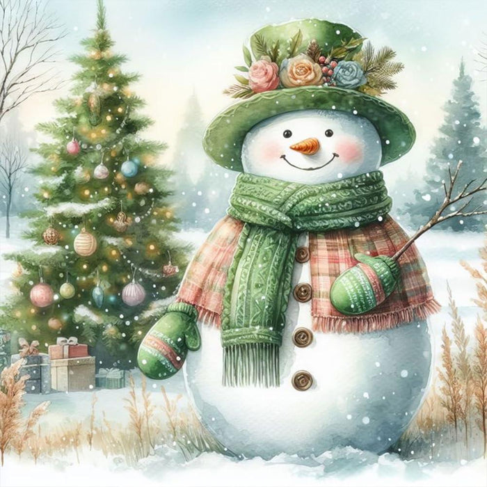 DIY Christmas Snowman Diamond Art Kit