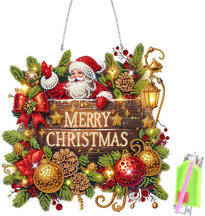 Merry Christmas Santa Design Paint By Diamond Kit