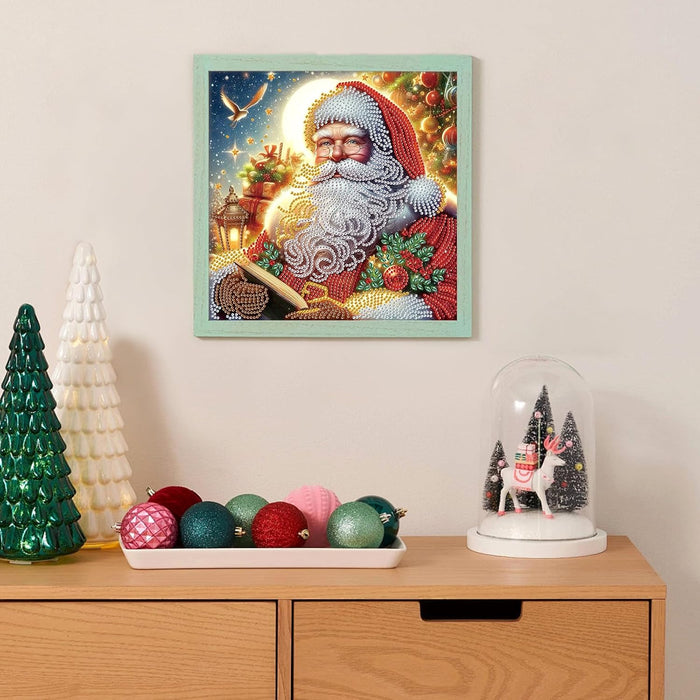 Radiant Santa Claus Design Paint By Diamond Kit