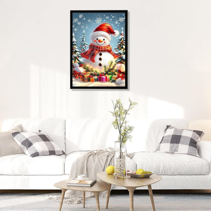Smiling Snowman Paint By Diamonds Kit