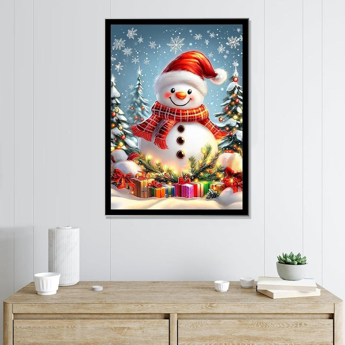 Smiling Snowman Paint By Diamonds Kit