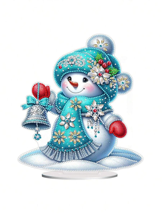 Snowman With Bell Design Paint By Diamond Kit