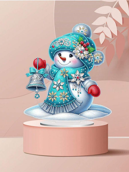 Snowman With Bell Design Paint By Diamond Kit