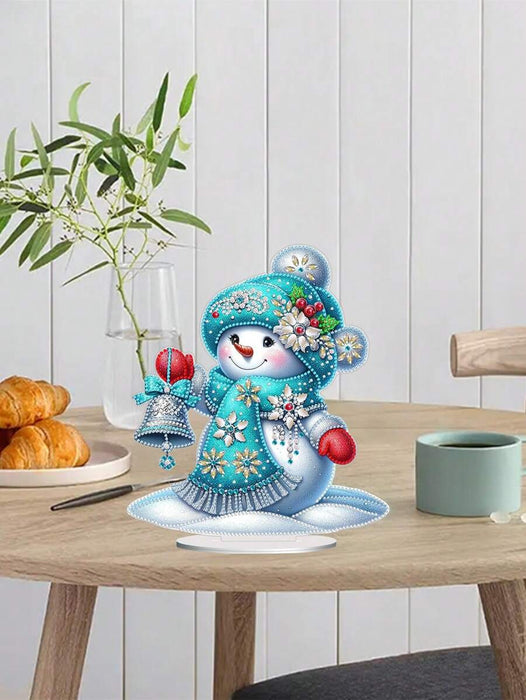 Snowman With Bell Design Paint By Diamond Kit