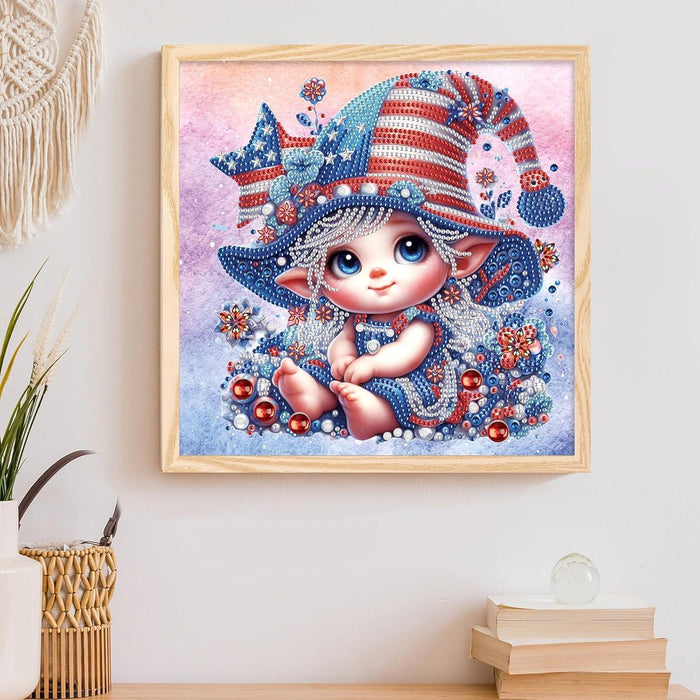 Star Spangled Gnome Design Paint By Diamond Kit