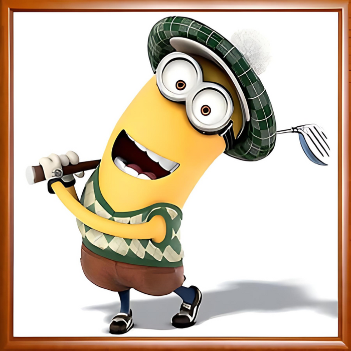 Minion Playing Golf 5D DIY Paint By Diamond Kit