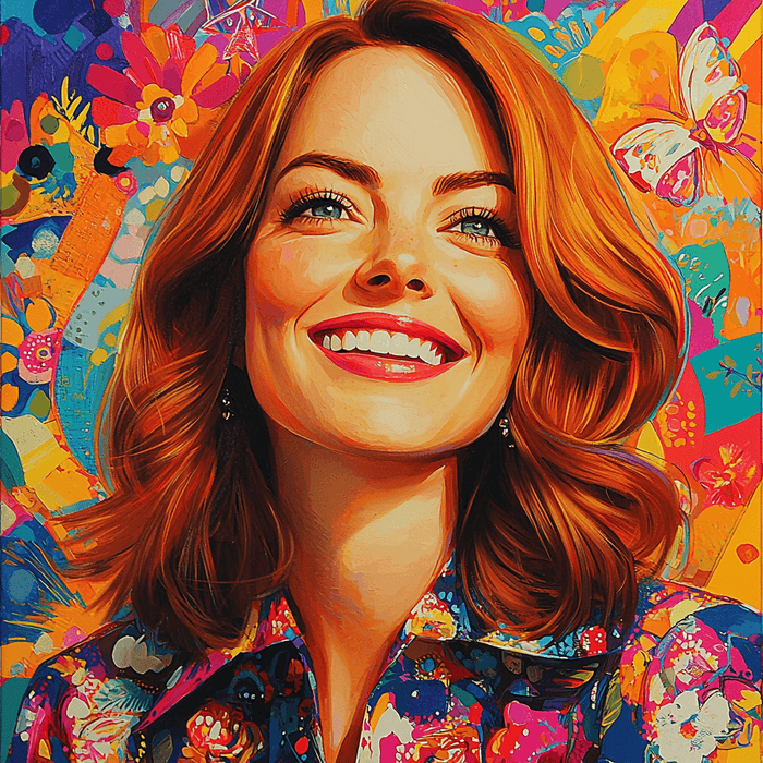 Emma Stone: Dancing Through Stardom's Spotlight Diamond Painting