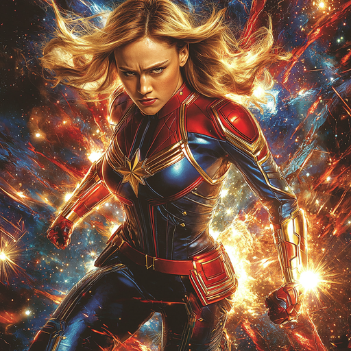 Brie Larson: Captain Marvel's Cosmic Rise DIY Paint By Diamonds