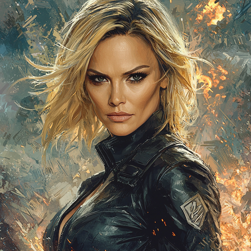 Charlize Theron: The Fearless Atomic Blonde And Beyond Painting By Diamonds Kit