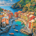 Cinque Terre's Vernazza Diamonded Painting Kits