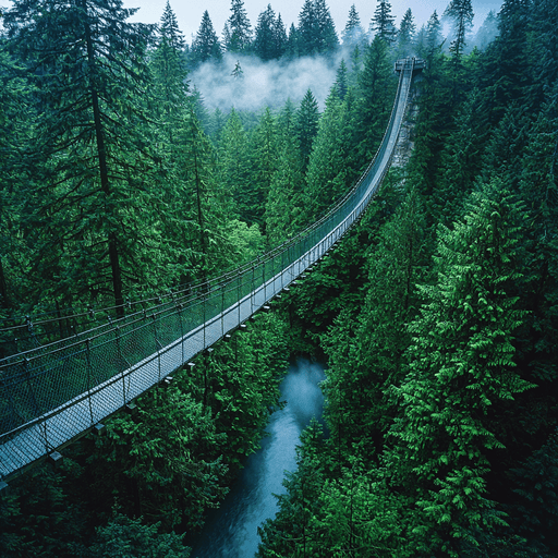 Capilano Suspension Bridge - Vancouver Paint By Diamonds Kits