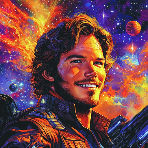 Chris Pratt: The Star-Lord Of Cosmic Adventures DIY Paint By Diamonds