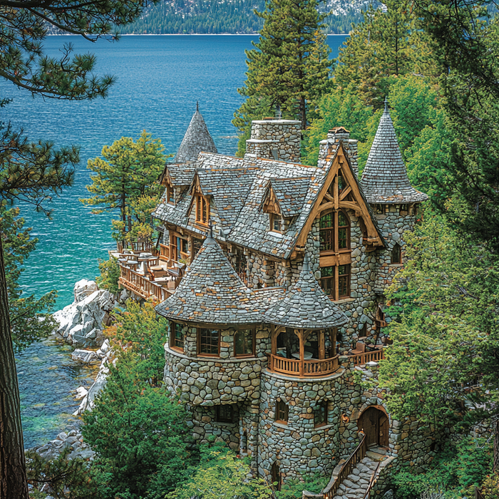 Vikingsholm Castle - South Lake Tahoe Paint By Diamonds Kits