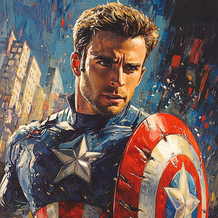 Chris Evans: Capturing The Spirit Of Captain America Paint By Color