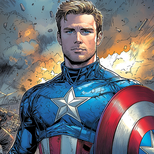 Chris Evans: Shielding The World As Captain America Diamond Painting