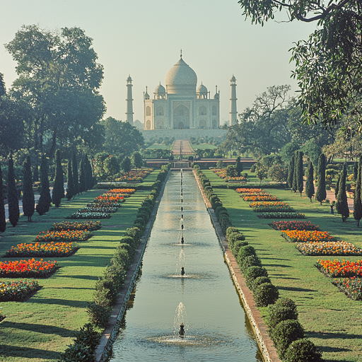 Taj Mahal Gardens - Agra DIY Paint By Diamonds