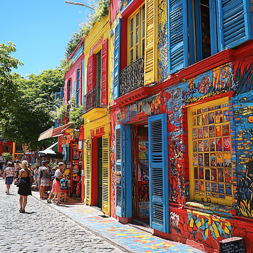 La Boca Neighborhood - Buenos Aires Paint By Color