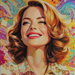 Emma Stone: A La La Land Of Charm And Talent Painting By Diamonds Kit