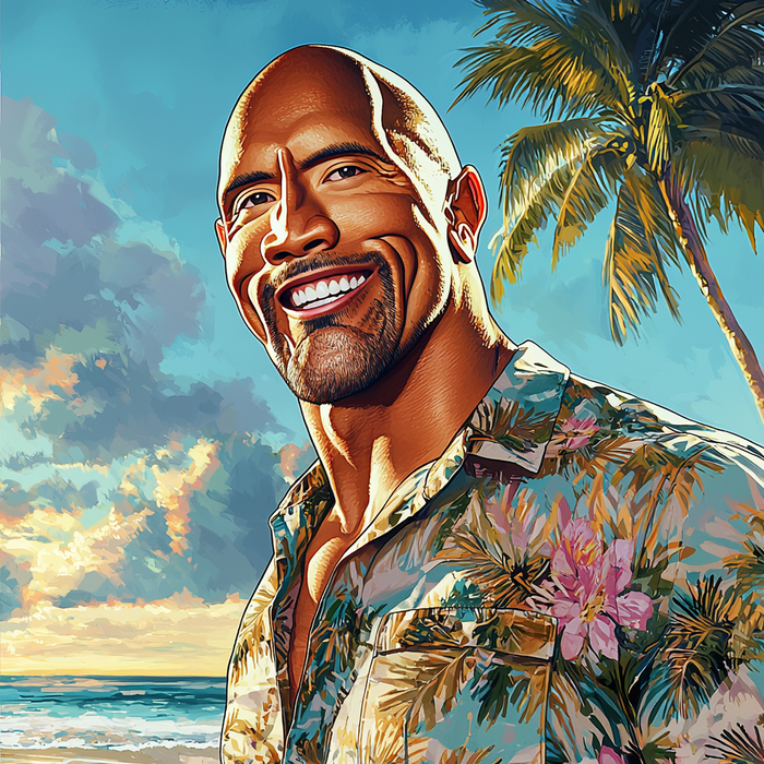 Dwayne Johnson: The Rock Of Inspiration Painting By Diamonds Kit