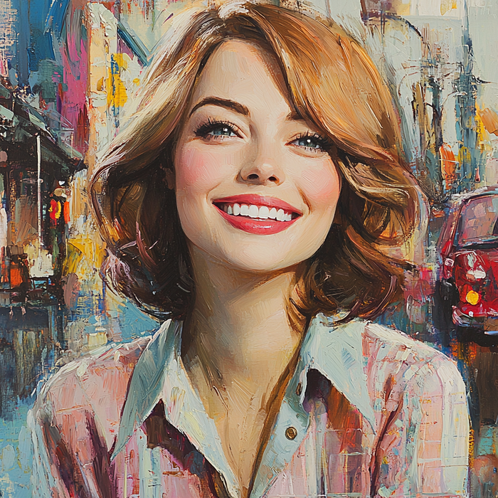 Emma Stone: Chasing Dreams And Stardom Painting By Diamonds Kit