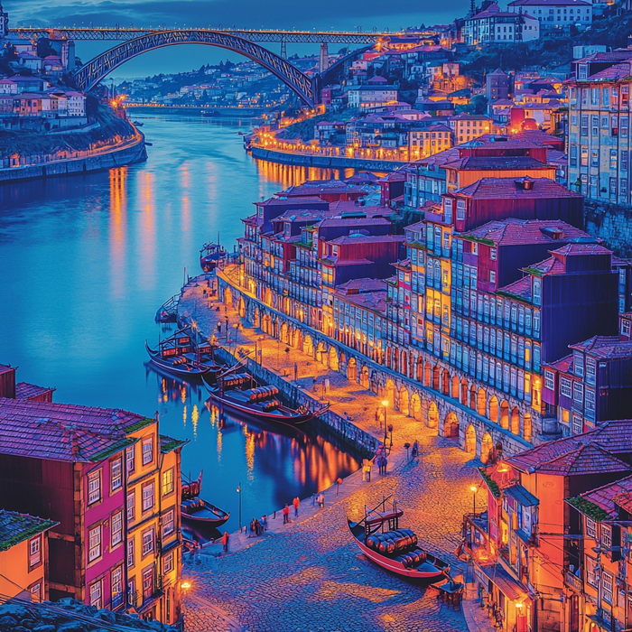 Porto's Ribeira District - Porto Paint By Diamonds