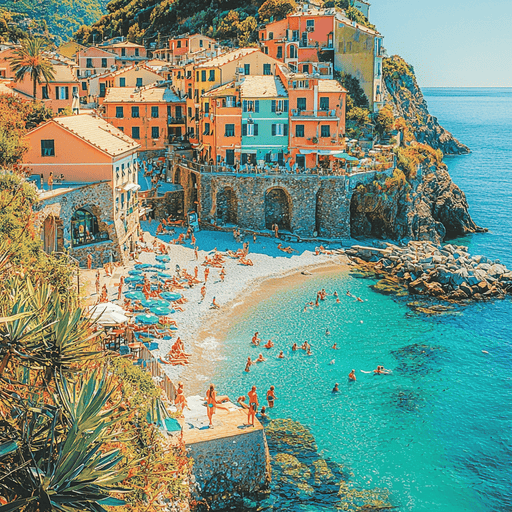 Cinque Terre's Monterosso Al Mare Diamonded Painting Kits