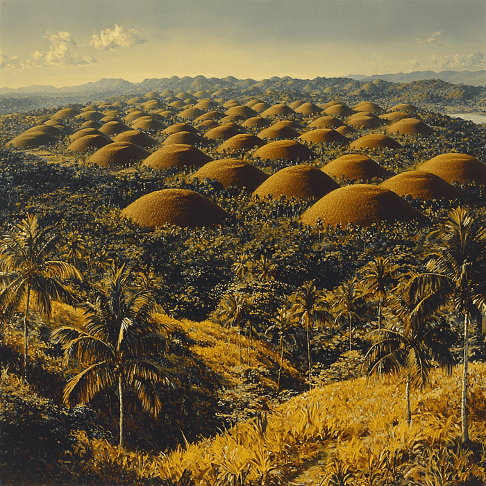 Chocolate Hills - Bohol Paint By Color