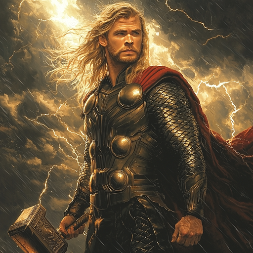 Chris Hemsworth: Journey Of The Thunder God Thor Paint By Color