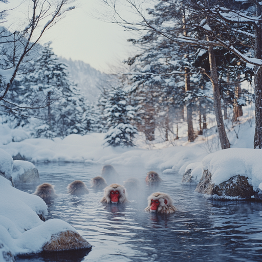 Jigokudani Monkey Park - Nagano Paint By Color