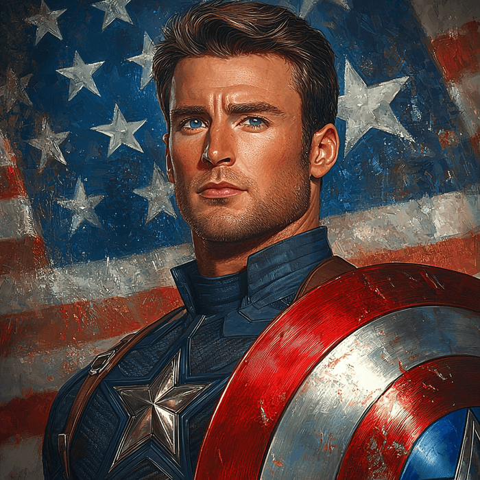 Chris Evans: The Courageous Captain Of Cinematic Excellence Paint By Diamonds