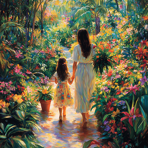 Sunkissed Memories: A Day At The Botanical Gardens Paint By Diamond