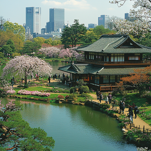 Tokyo's Shinjuku Gyoen National Garden Diamonded Painting Kits