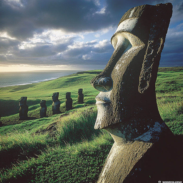 Moai Statues Of Easter Island - Rapa Nui Diamonded Painting Kits