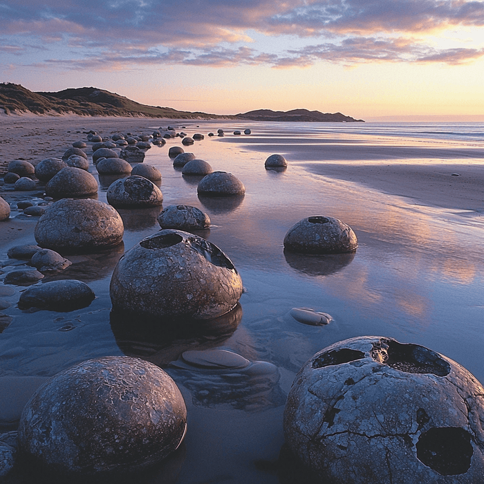 The Moeraki Boulders - Otago Paint By Diamonds