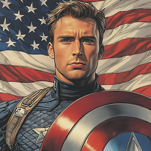 Chris Evans: Defending The Star-Spangled Sentinel Paint By Color