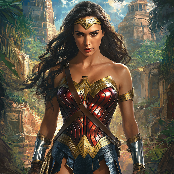 Gal Gadot: Wonder Woman's Courageous Odyssey DIY Paint By Diamonds