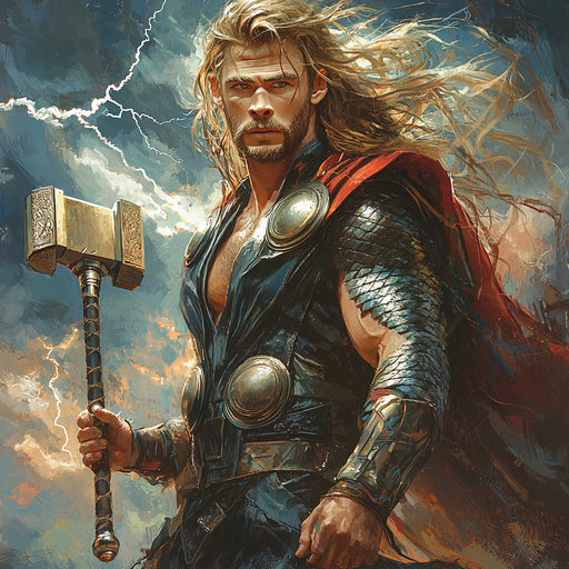 Chris Hemsworth: Unleashing The Thunder God Thor Paint By Diamonds Kits