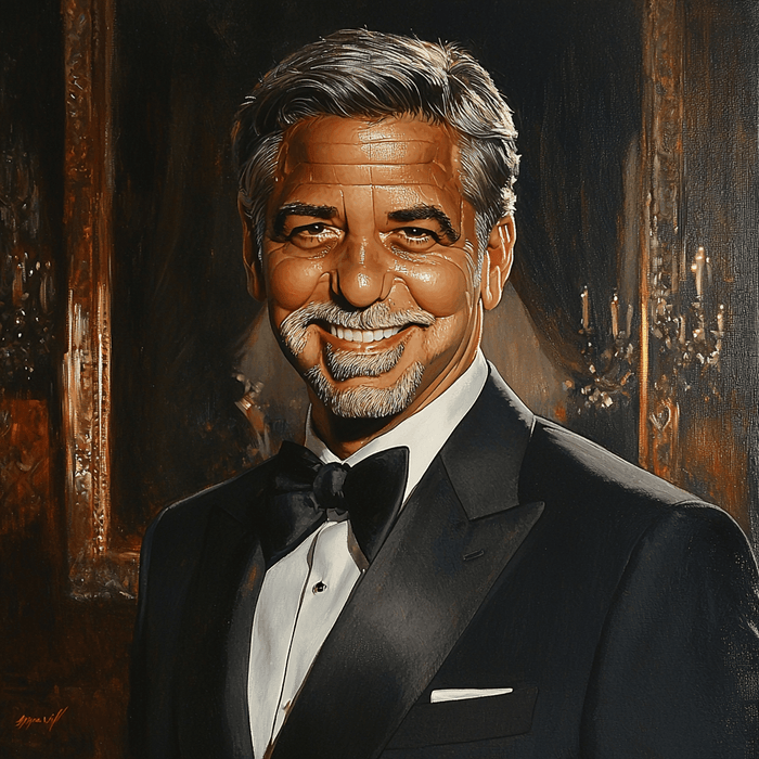 George Clooney: The Classic Charmer Of Hollywood Paint By Diamonds Kits