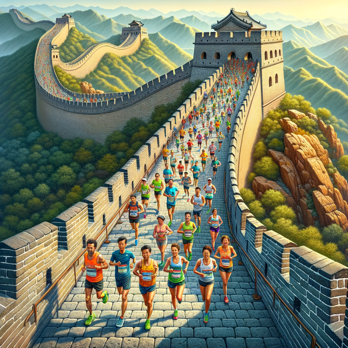 The Great Wall Marathon - Beijing Painting Diamond Kit