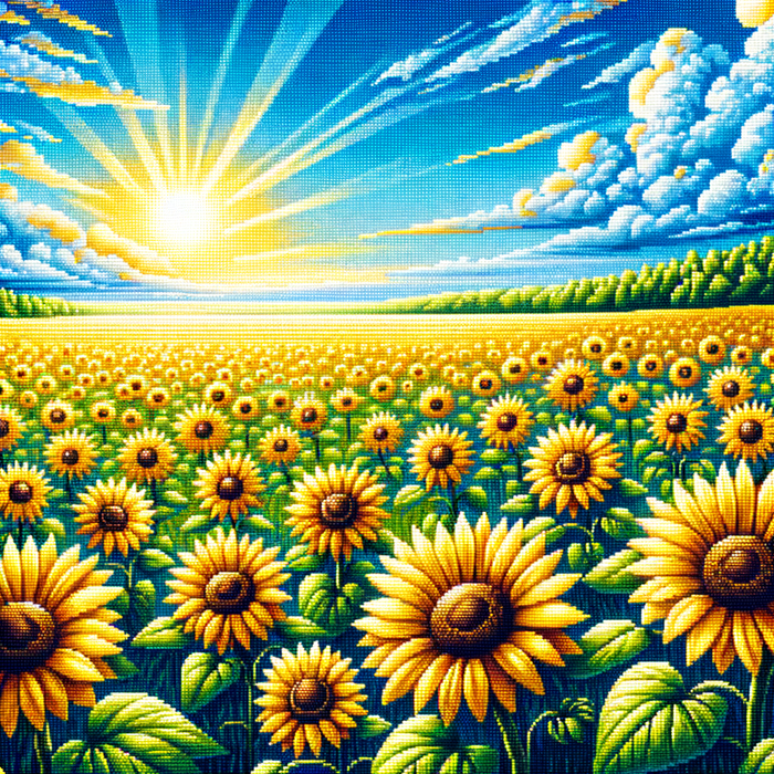 Sunflower's Golden Glow Paint By Diamonds