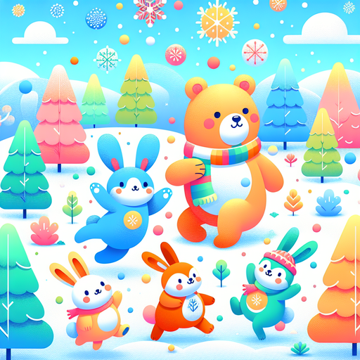 Sunny Snowy Fun Paint By Diamonds Art